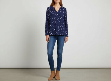 białe obcisła bluzki z długim rękawem: Beloved, Women's blouse, size S