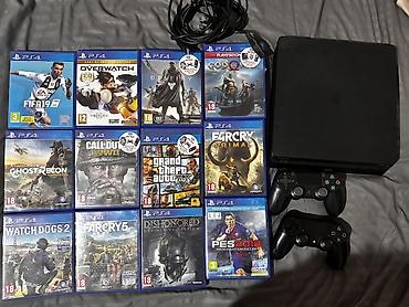 иксбокс оне с: PlayStation 4 pro 1 терабайт Slim + 2 геймпада DualShock 4 и набор игр — 1