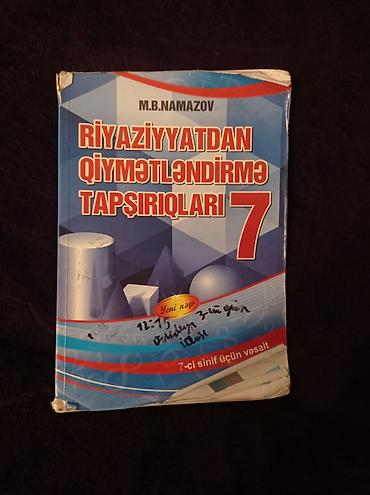 turnik ev ucun type 1: 7 Sinif Riyaziyyat kitabı yazılmış yerləri var — 1