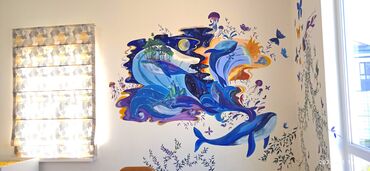 Другие услуги: Оформление декорации стен, разрисовки окон, Группа художников — 20