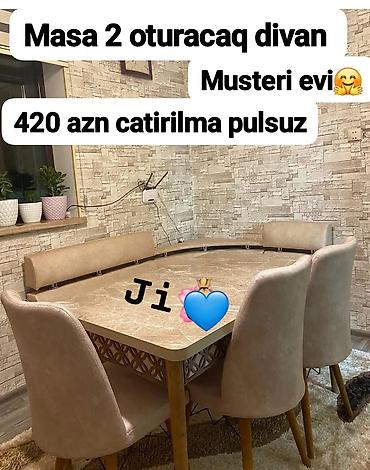 stol taxta: Künc divan və masa desti — 1