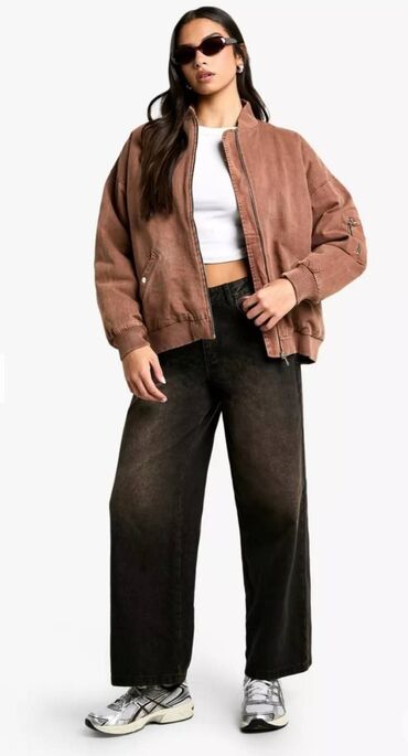 Bomberi: Ženska bomber jakna XL-XXL u boji terakote dužina 66 cm po.pazuh pazh — 2