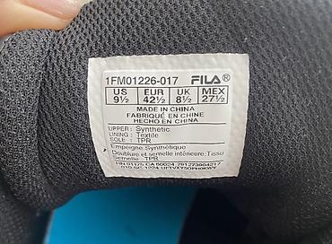 tech flees: Мужские кроссовки, 42.5, Fila, Новый, цвет - Черный, Самовывоз — 2
