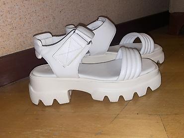 новые тапочки: “Gate" brendindən yay üçün ağ platform sandal! Ölçüsü: 40 Cəmi 1-2 — 1