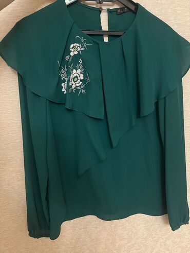 Рубашки и блузы: Zara, M (EU 38), цвет - Зеленый