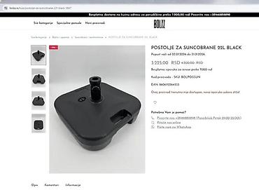 igracke za bazen: Postolje za suncobran – crno, punjivo (oko 22 L) - Materijal — 2