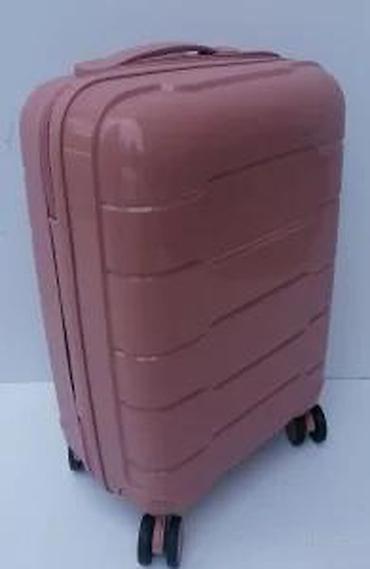 Putni koferi i torbe: Tvrdi kofer na točkiće – ružičasta boja - Materijal: tvrda — 18