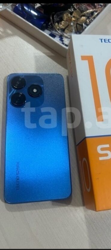 Tecno: Tecno Spark 10C, 128 GB, rəng - Göy, Barmaq izi