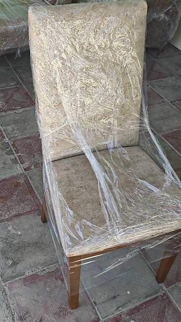 mermer masa: Yumuşaq oturacaqlı yemək otağı stulu - Material: taxta karkas və — 1