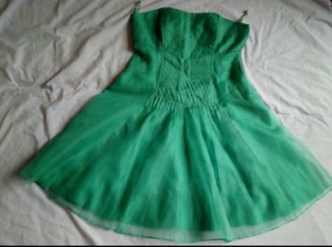 zelena čipkasta haljina: XL (EU 42), color - Green, Cocktail, Without sleeves