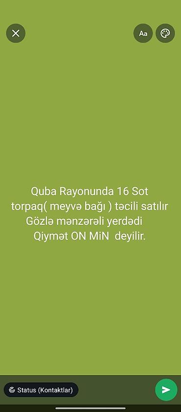 yasamal rayonu: 16 sot, Kənd təsərrüfatı, Barter mümkündür, Kupça (Çıxarış) — 1
