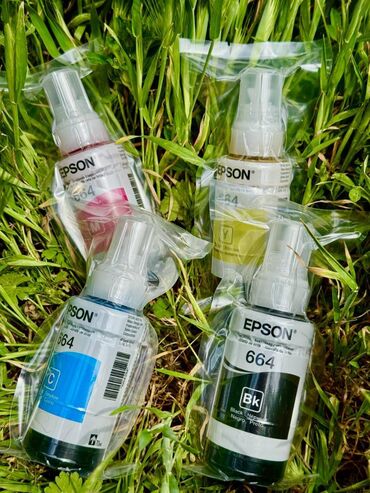 Принтеры: Продаю краски Epson, оригинал, 4цвета - желтый, розовый, синий, черный