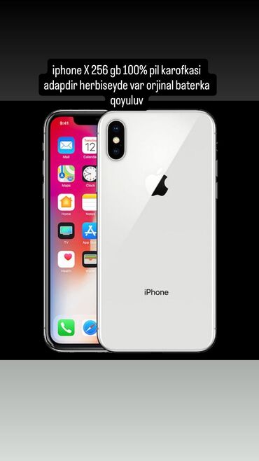 ikinci el aspiratör: IPhone X, 256 GB, White Titanium