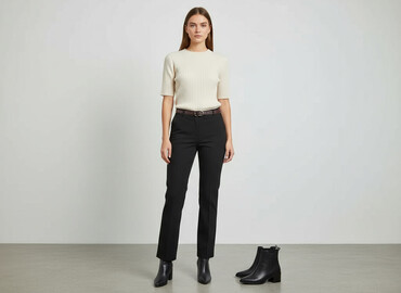 Women's Pants: Spodnie materiałowe damskie, rozmiar L