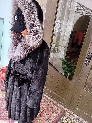 Шубы: Шуба, Норка, По колено, С капюшоном, 5XL — 3