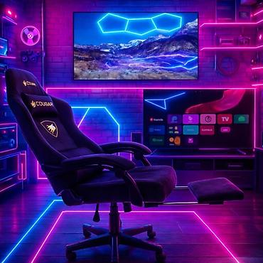 коврик hyperx: Игровое кресло, Новый, С колесиками, цвет - Черный, Велюр — 4