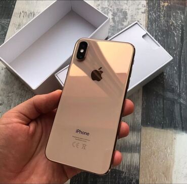 Apple iPhone: IPhone Xs, 64 GB, Qızılı, Zəmanət, Barmaq izi, Simsiz şarj