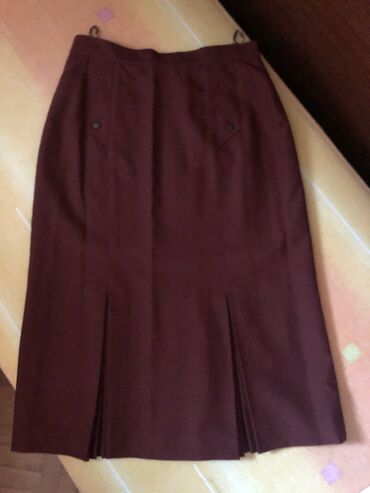 lepršave suknje: XL (EU 42), Midi, color - Brown