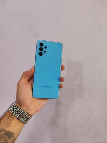 Samsung: Samsung Galaxy A32, 64 GB, rəng - Mavi, Barmaq izi, Face ID