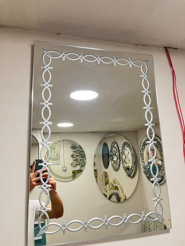 Güzgülər: Güzgü Divar üçün, Düzbucaqlı, Hamam üçün, Naxışlı