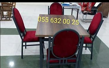 Bağ, çöl mebeli: Yeni, Kvadrat masa, 9 stul, Açılmayan, Stullar ilə, Metal, Azərbaycan — 4