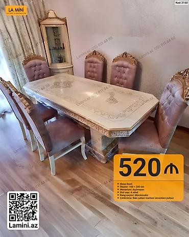 Məhsul: Masa dəsti (Kod: 3160) - Ölçülər: 100 × 200 sm - Mexanizm