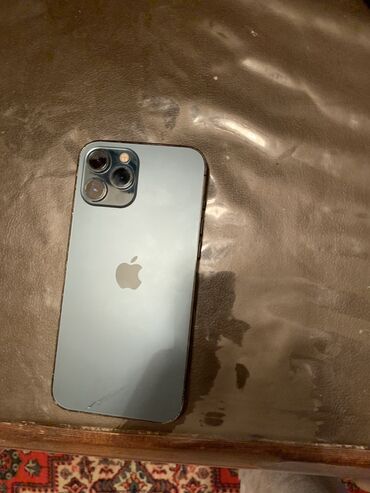 Apple iPhone: IPhone 12 Pro Max, 128 GB, Blue Titanium, Zəmanət, Barmaq izi, Simsiz şarj