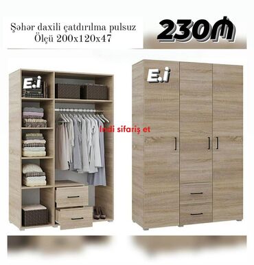 Divanlar: Yeni, Düz dolab, Qarderob, paltar dolabı