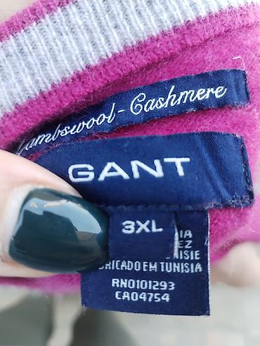 slovo l: Original GANT V-izrez džemper 3XL – Premium Jagnjeća vuna i Kašmir — 4
