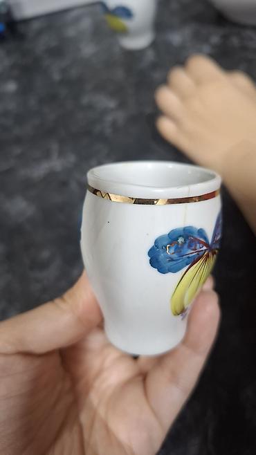 araq: Porcelain spirt içkisi dəsti – tovuzquşu formalı qrafin və 6 ədəd — 4