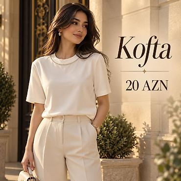 kofta qadin: Kofta – 20 AZN - Rəng: krem/ivory ton - Dizayn: dairəvi yaxa, zərif — 1