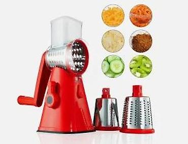 Ostala kuhinjska oprema: Ručna rotaciona seckalica/rende sa 3 nastavka - Multifunkcionalni — 18