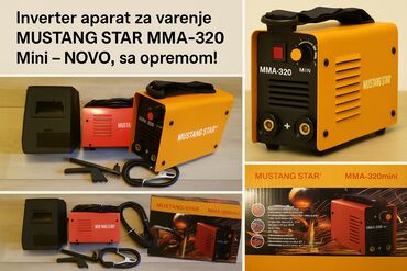 kupujem prodajem razno alati: Inverter aparat za varenje MUSTANG STAR MMA-320 Mini – NOVO! Opis
