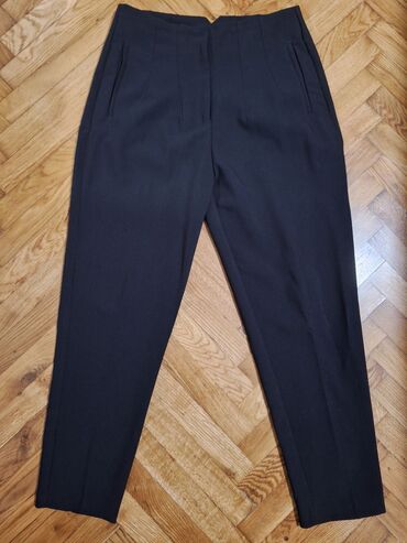 duboke zenske pantalone: XL (EU 42), Visok struk, Ravne nogavice