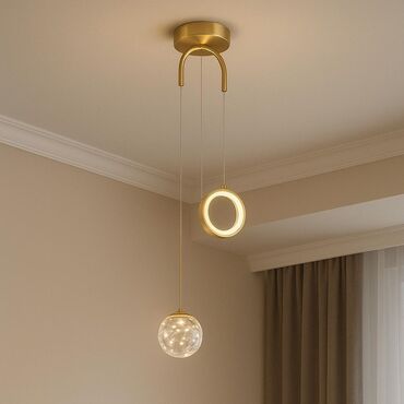 Ev saatları: Çılçıraq, 2 lampa, Metal