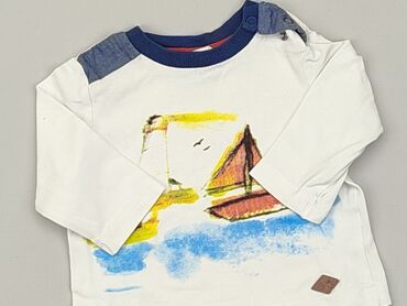 satynowa biała bluzka: Bluzka, Coccodrillo, 0-3 m, stan - Dobry