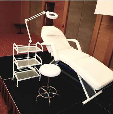 Salon, tibbi mebel dəsti: Çarpayı 230 azn kreslo 50 azn təkərli daşıyıcı 55 azn lupali işıq 90 — 4