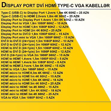 Настольные ПК и комплектующие: HDMİ DVİ VGA Display Port Type-C USB Kabellər ⭐Type-C (USB-C) to — 2