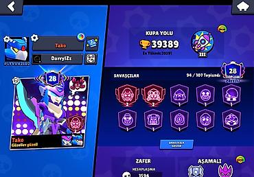 İncəsənət və kolleksiyalar: Brawl Stars hesabı – yüksək trofeyli və geniş kolleksiya - Kupa yolu — 1