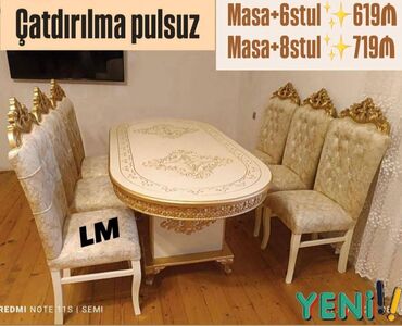 otaq qapları: Möhtəşəm TACMARAL masa dəsti👑 Yüksək keyfiyyətlə Qiymət : Masa
