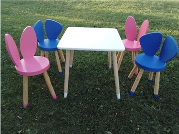 sto i stolice forma ideale: Drvo, Do 4 mesta, Novo