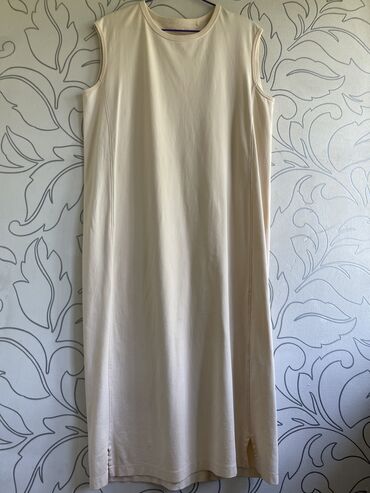 платья длинная: Платье-сарафан Uniqlo,цвет ivory,оригинал,длина платья 118-120