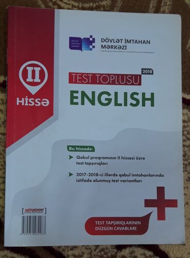 ədəbiyyat test toplusu 2019 cavablari: İngilis diki 2 hissə test toplusu