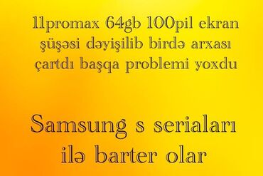 Apple iPhone: IPhone 11 Pro Max, 64 GB, Space Gray, Simsiz şarj, Face ID, Sənədlərlə