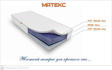 Спальные матрасы: Жёсткий матрас Mateks с комбинированным наполнением. Состоит из двух