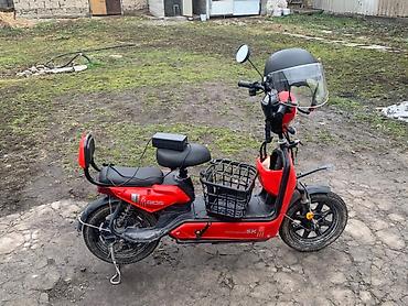 Скутеры: Электрический скутер (красный) с комплектом аксессуаров мини торг — 2