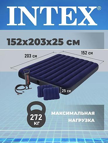 надувной: Надувной матрас, Новый, Двуспальный, Intex, Самовывоз, Платная доставка, длина - 20 см — 2