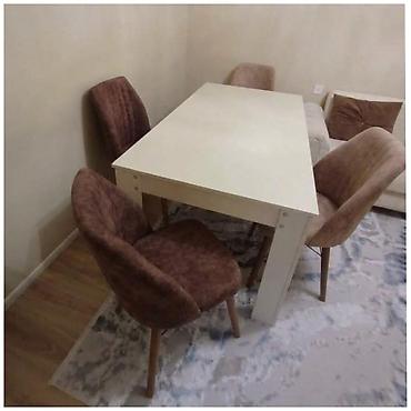 mega mebel: Masa,4 stulla satılır 200 azn.Masa açılmır,ölçüsü 170×95 sm.Dəst yaxşı — 1