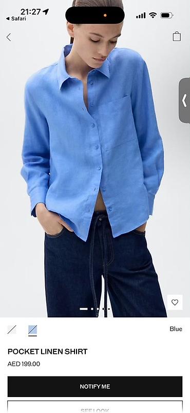 Məhsul: Pocket Linen Shirt Rəng: Blue (mavi) Material: kətan