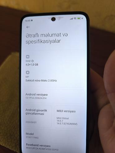 redmi mi: Redmi 10, 64 GB, rəng - Mavi, Sensor — 5